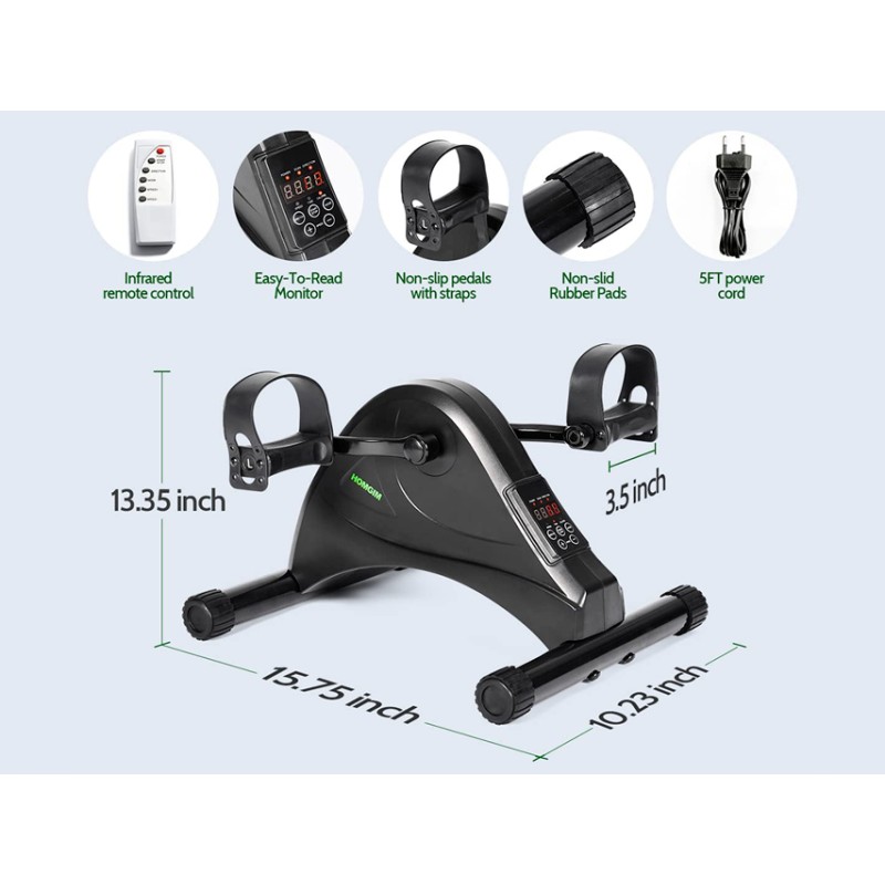 Mini Ellittica Elettrica Sotto Scrivania - Pedaliera Per Allenamento Gambe A Casa/Ufficio