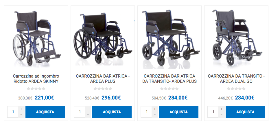 carrozzine per disabili in vendita